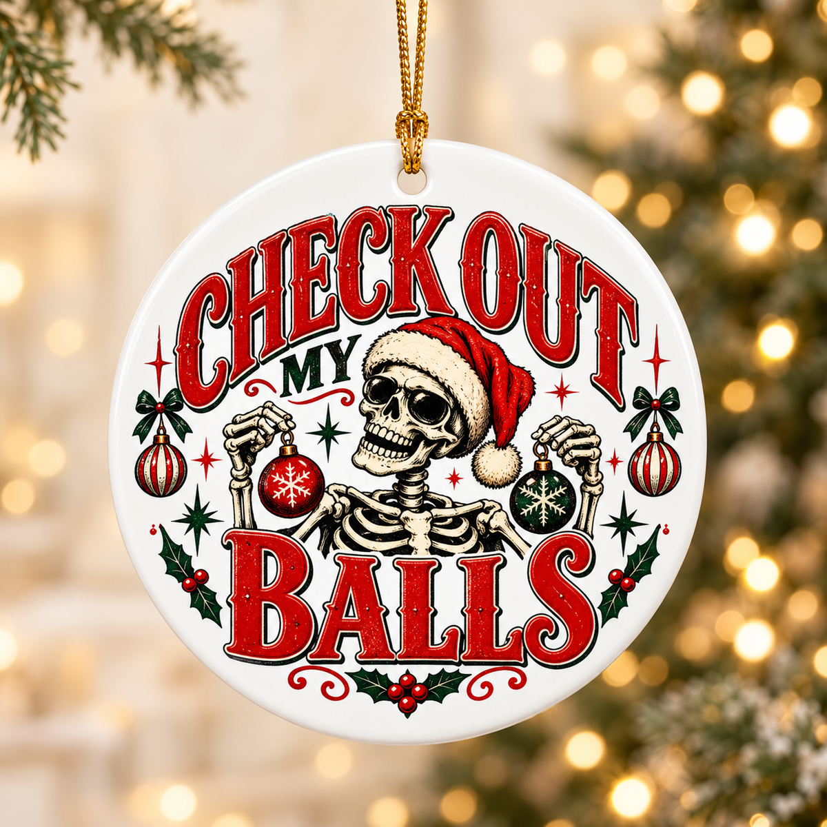 πβ¨ Sassy Funny Adult Christmas Ceramic Ornament