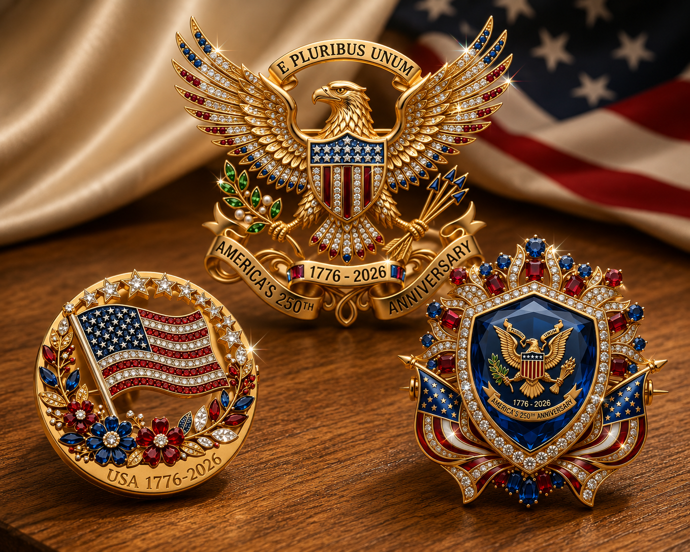 America’s 250th Anniversary Commemorative Brooch