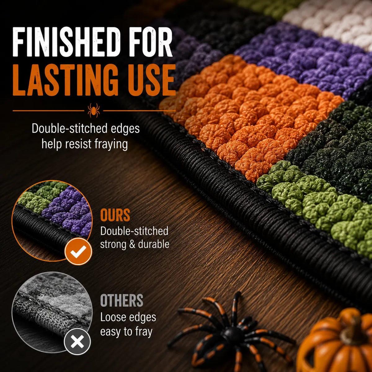 🎃Halloween Early Bird Sale | 49% OFF 3D Skeleton Vortex Quilted Round Halloween Rug