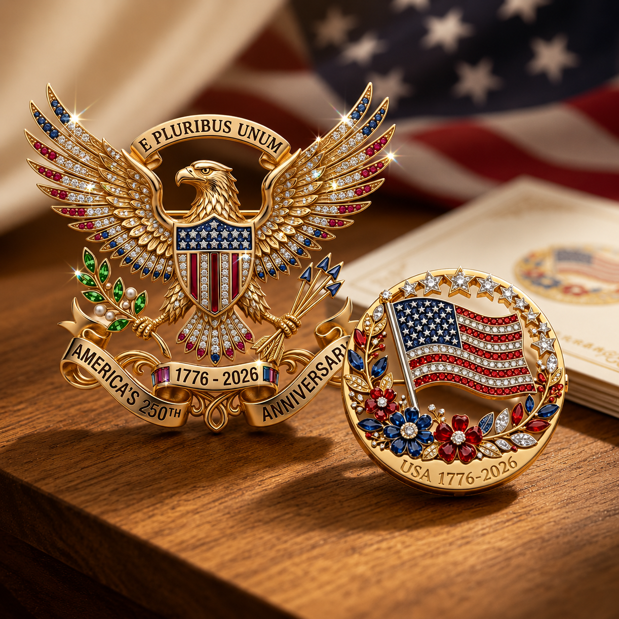 America’s 250th Anniversary Commemorative Brooch