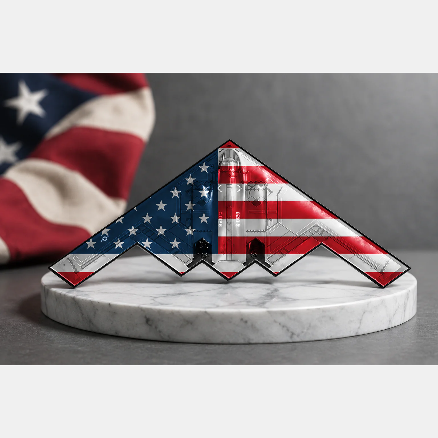 Spirit of ’76 B-2 Stealth Bomber Challenge Coin – 250th Anniversary Patriotic Collectible
