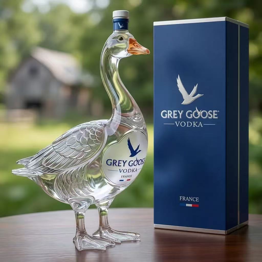 Grey Goose 30th Anniversary 3D Sculpted Vodka Bottle
