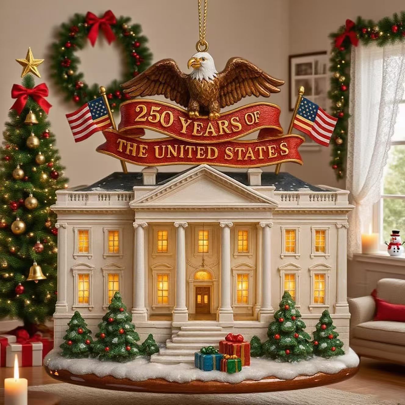 🔥🎄US 250th Anniversary Ornament