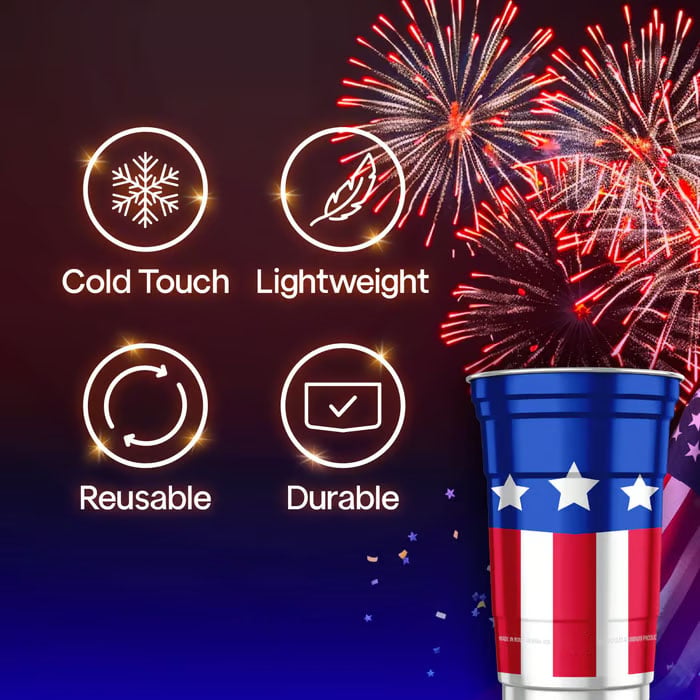 🇺🇸 250th Anniversary Patriotic Aluminum Party Cups