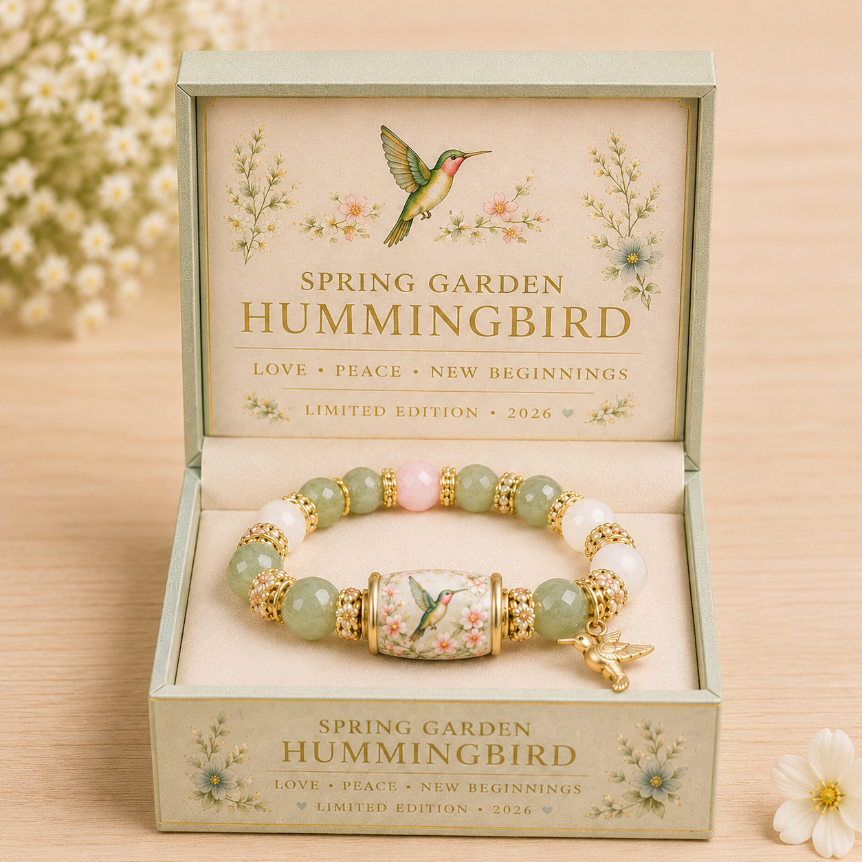🌿 Love, Peace & Spring Blessings 💖 | 2026 Limited Edition Bracelet