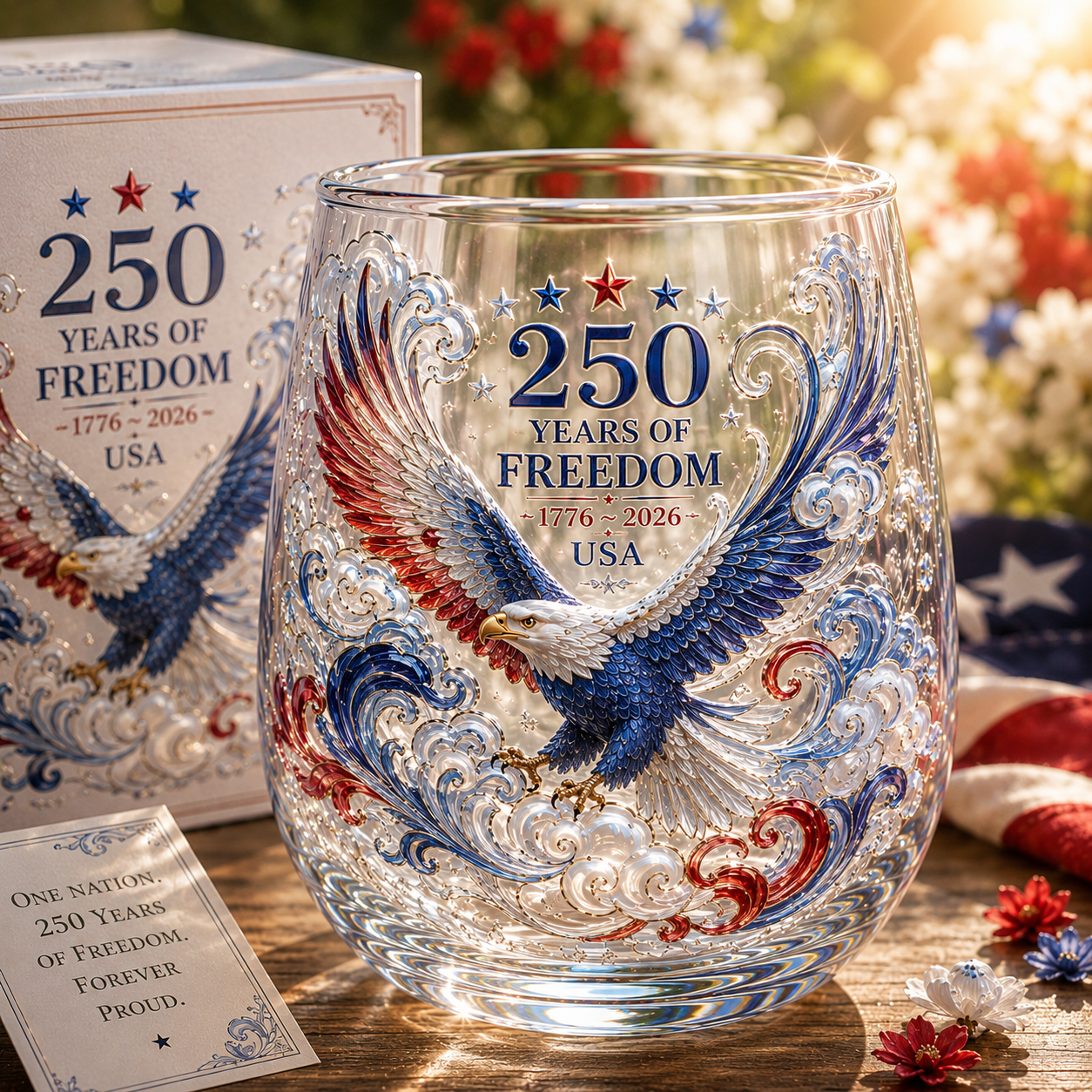 ✨Limited Edition 2026 USA 250 Years of Freedom Eagle Glass