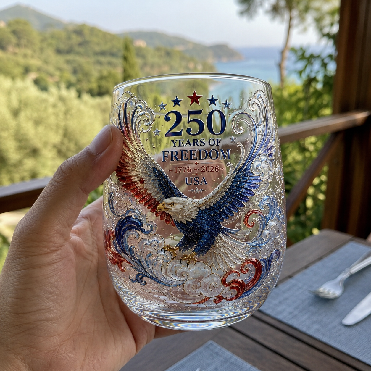 ✨Limited Edition 2026 USA 250 Years of Freedom Eagle Glass