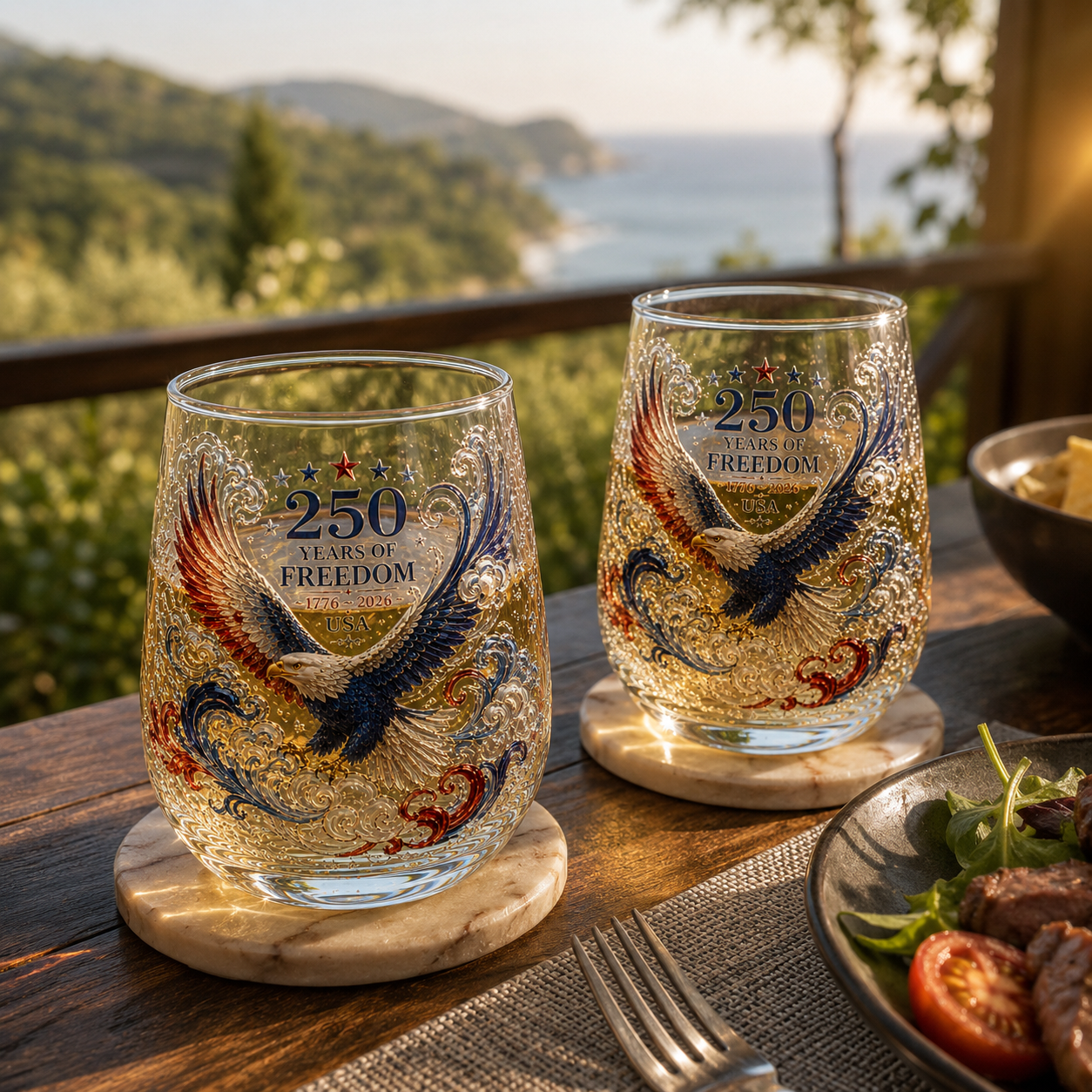 ✨Limited Edition 2026 USA 250 Years of Freedom Eagle Glass