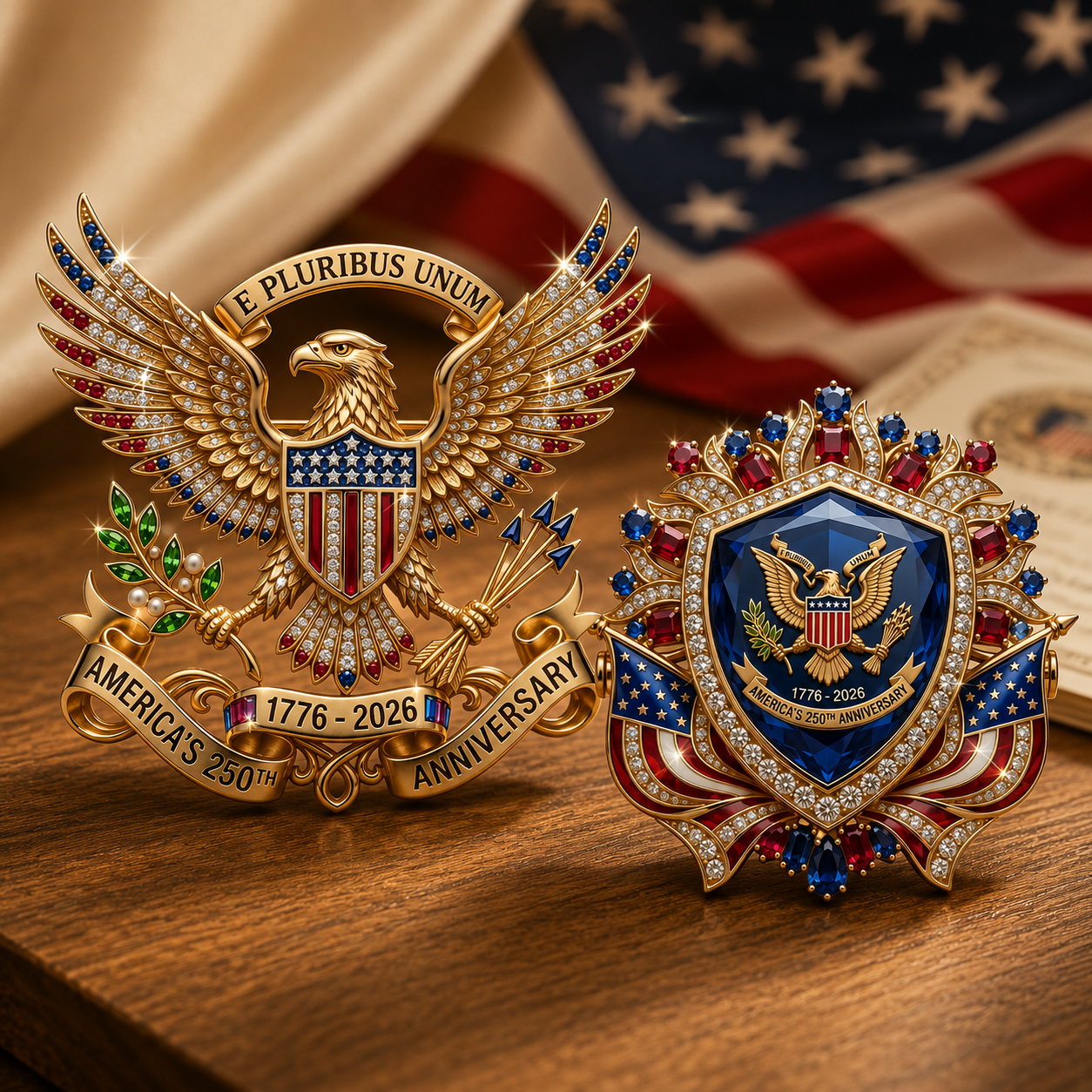 America’s 250th Anniversary Commemorative Brooch