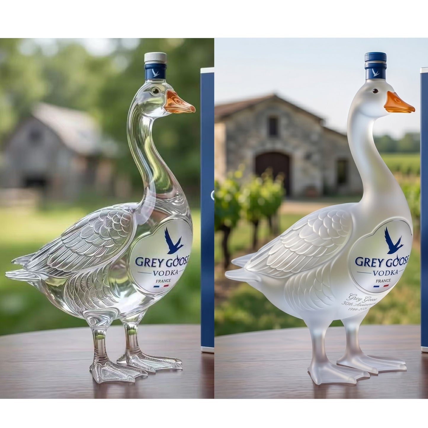 Grey Goose 30th Anniversary 3D Sculpted Vodka Bottle
